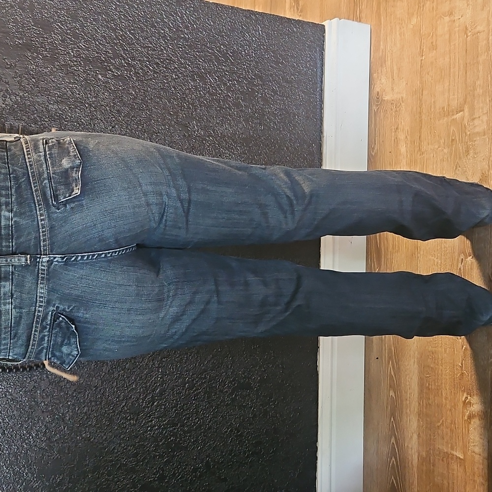 American Eagle Outfitters Dark Blue Straight Leg Jeans - Picture 2 of 4